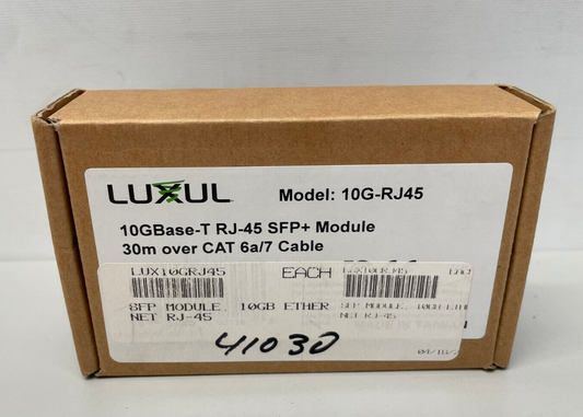 Luxul 10G-RJ45 10GBase-T RJ-45 SFP+ Module 30m of CAT 6a/7 Cable