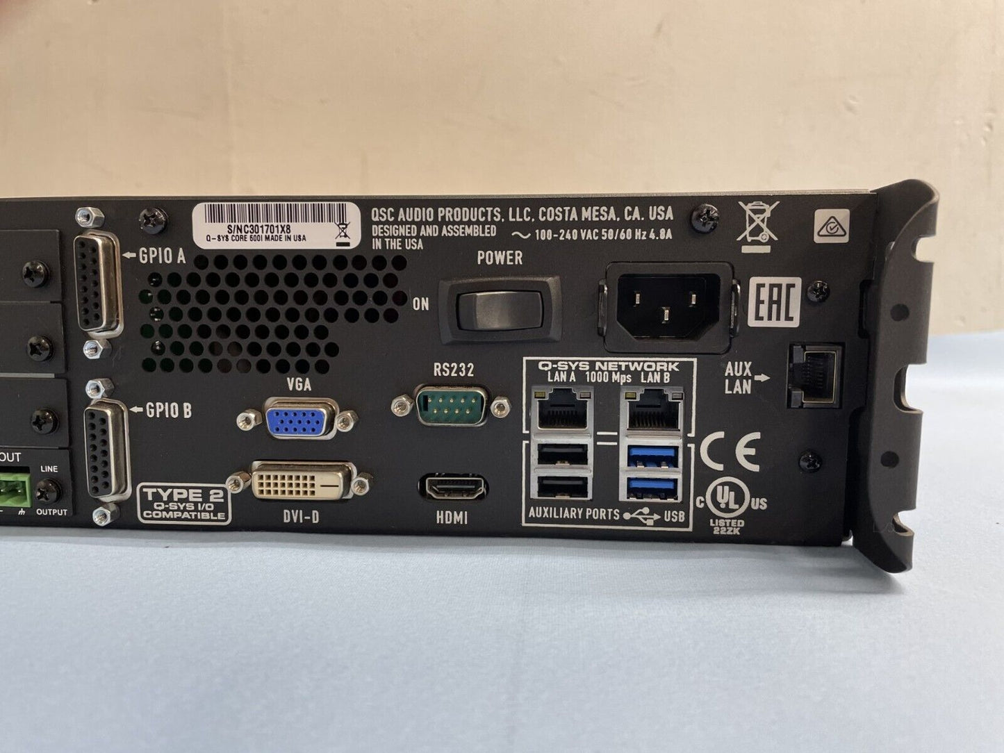 QSC Q-SYS Core 500i Integrated System Platform Digital DSP Control Processor and