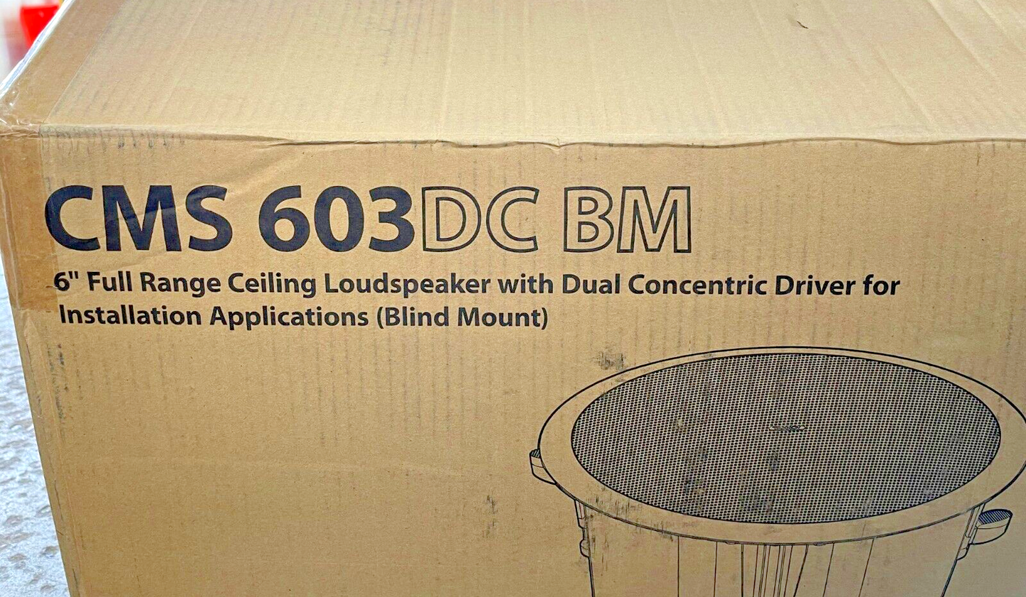 Tannoy CMS 603DC BM 6" 70V Full Range Ceiling Loudspeaker - Pair, White