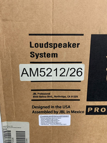 JBL AM5212/26 - Passive/Biamp 2-Way 12" Loudspeaker System (Black)