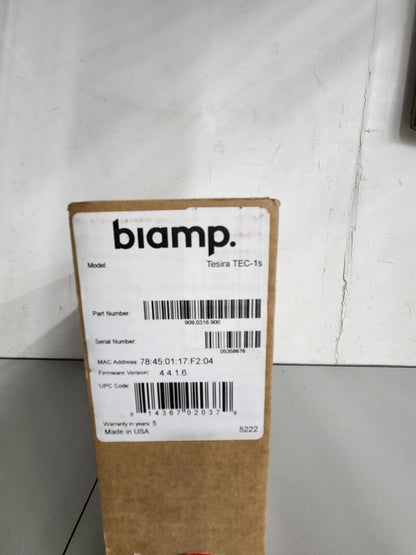 Biamp Systems Tesira TEC-1s - PoE Surface Mount Remote Control 909.0316.900