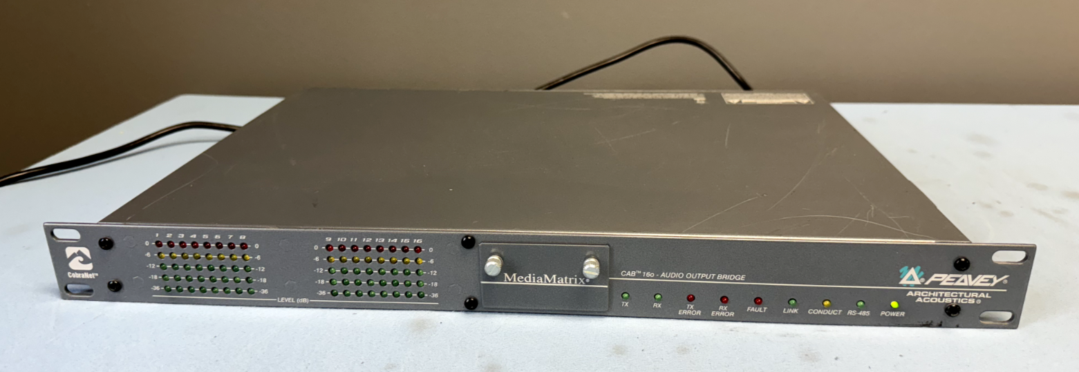 Peavey CAB 16o MediaMatrix CobraNet Audio Bridge 16-Channel Outputs – LPAV