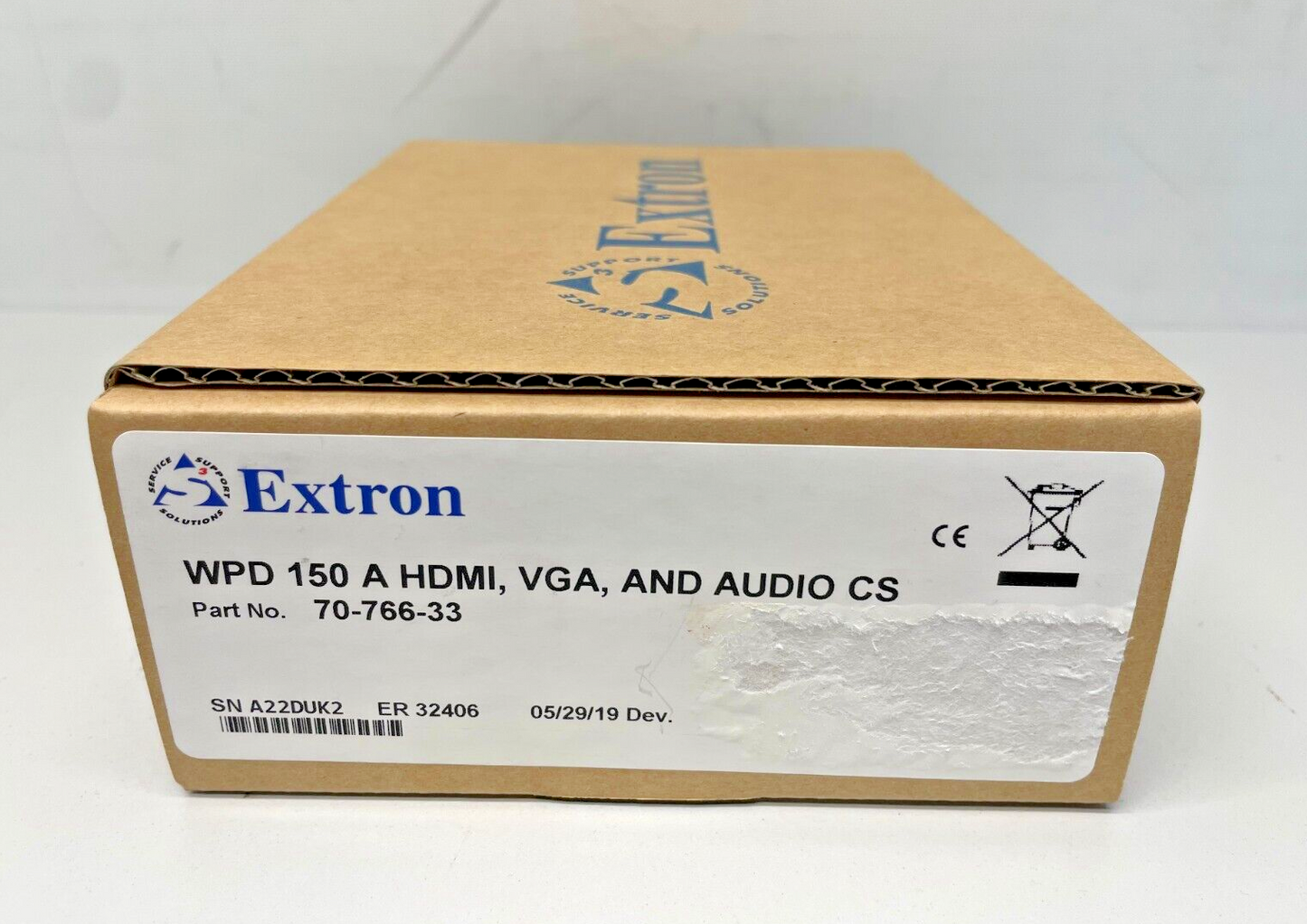 Extron 70-766-33 WPD 150 A HDMI, VGA, Audio CS Pass Through Wall Plate