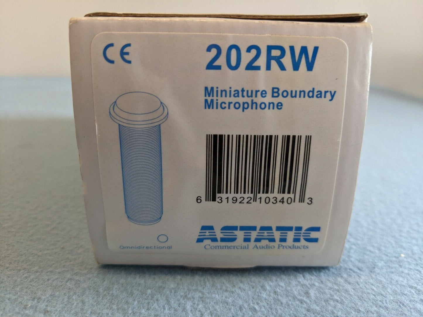 Astatic 202RW Mini Omnidirectional Installation Boundary Button Microphone