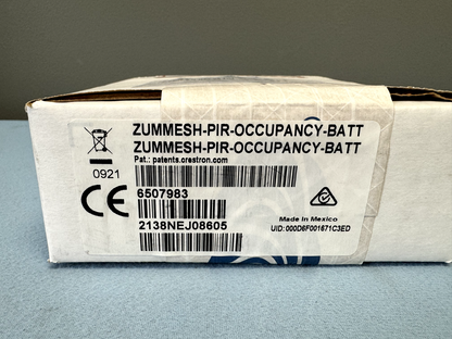 Crestron ZUMMESH-PIR-OCCUPANCY-BATT Zūm Battery-Powered Occupancy Sensor 6507983