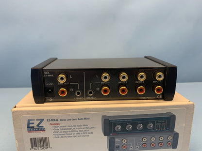 RDL EZ-MX4L 4X1 Stereo Line-Level Audio Mixer