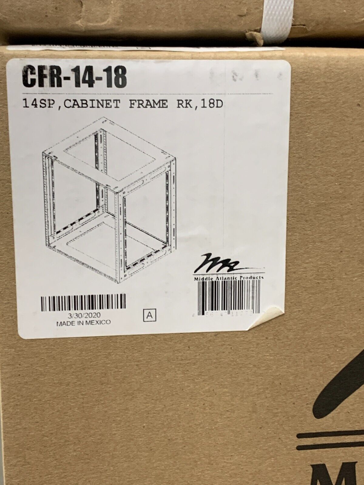 Middle Atlantic CFR-14-18 / Cabinet Frame Rack / 14 SP 18D – LPAV