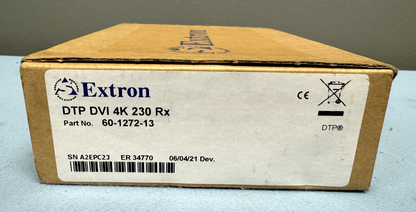 Extron DTP DVI 4K 230 Rx DTP Receiver for DVI 230 Feet 60-1272-13 NEW