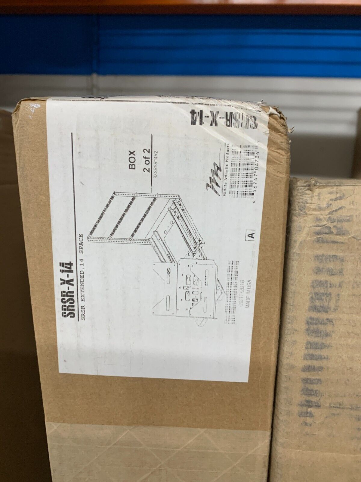 Middle Atlantic Products SRSR-X-14/ 14 Rack Unit Rotating Sliding Rail ...