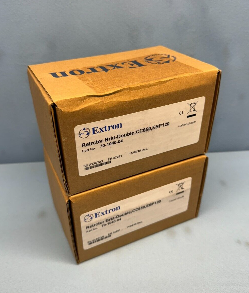 Extron 70-1040-04 Cable Cubby Double Retractor Bracket Kit (LOT OF 2 ...