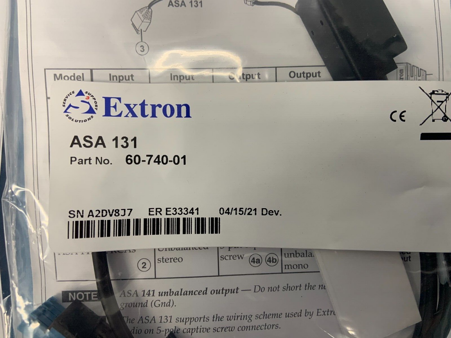 Extron ASA 131 Passive Audio Summing Adapter | 60-470-01 Lot of 3