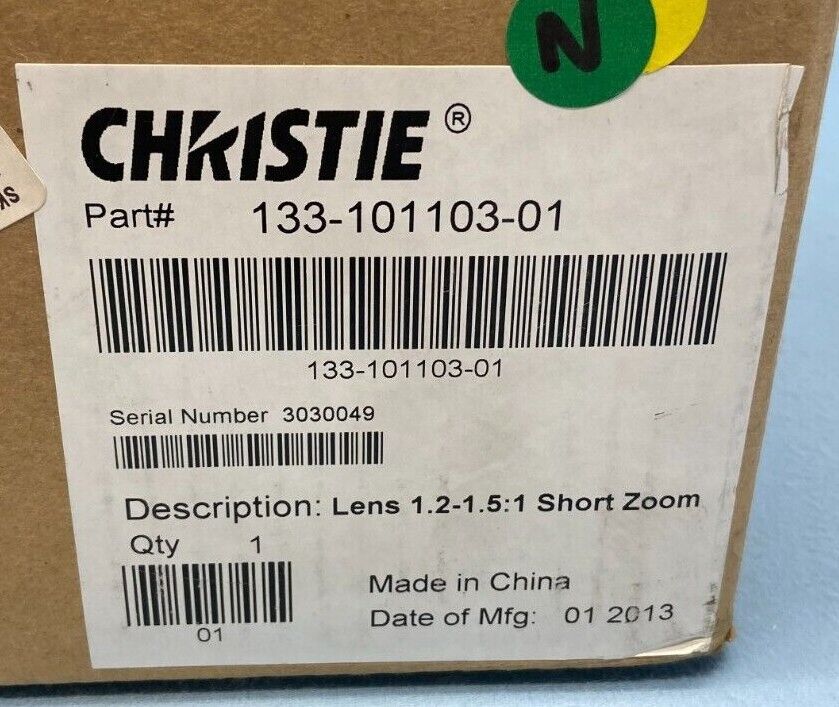 Christie Digital 133-101103-01 | 1.2-1.5:1 OEM Short Zoom Lens