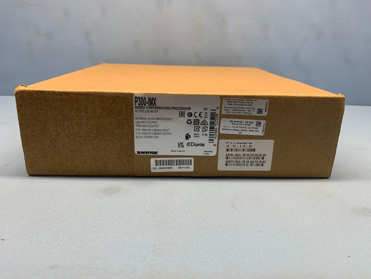 Shure P300IMX IntelliMix Dante Audio Conferencing Processor LPAV