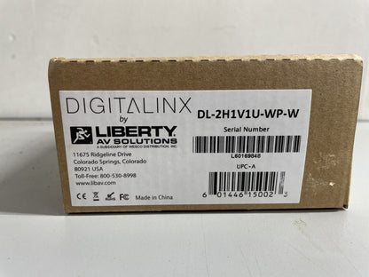 Liberty AV DigitaLinx DL-2H1V1U-WP-W 4K HDMI VGA USB Extender w/ Display Control