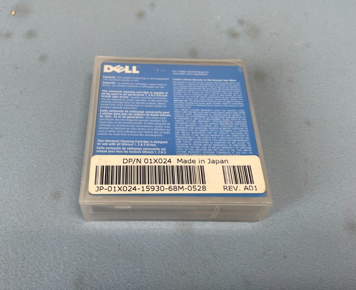DELL 01X024 Ultrium Universal Cleaning tape Cartridges for LTO 1- 3 Drives