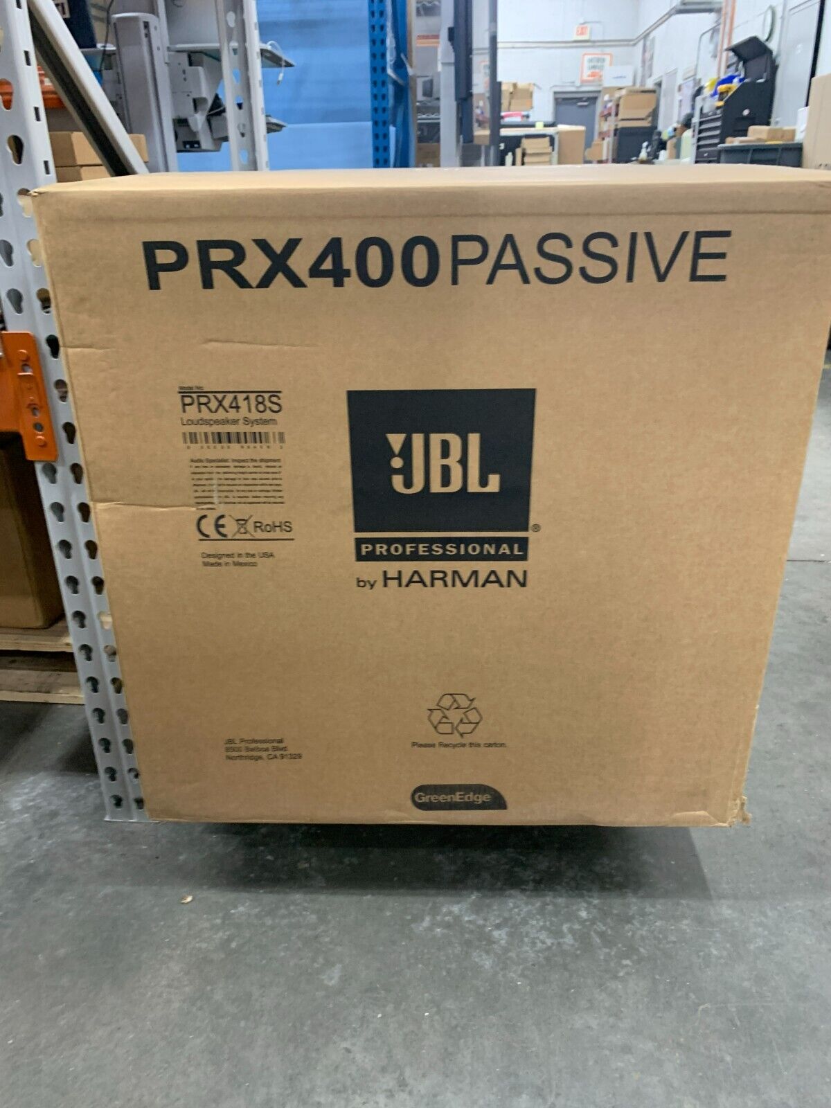 JBL Professional PRX418S / Compact Passive Subwoofer-Loudspeaker / 18-Inch