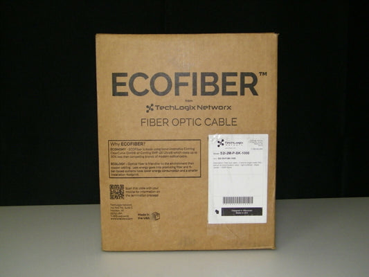 TechLogix ECOFIBER S2I-2M-P-BK-1000 / Fiber Optic Cable