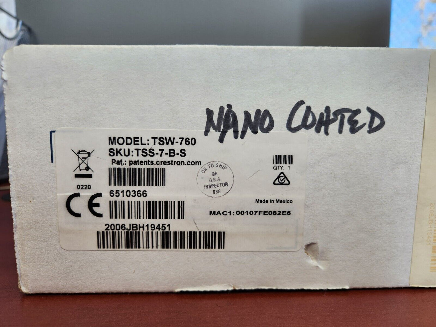 Crestron TSS-7-B-S 7in. Room Scheduling Touch Screen, Black Smooth 6510366