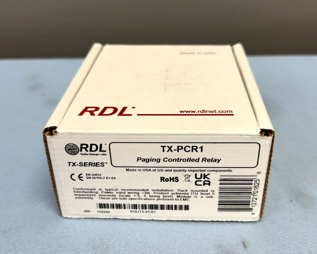 RDL TX-PCR1 Paging Controlled Relay NEW