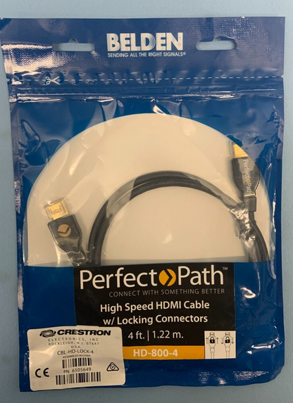 Crestron CBL-HD-LOCK-4 | 4 ft. Locking High-Speed HDMI Cables | 6505649 Lot of 5