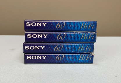 Lot of 4 - SONY HiFi 60 Minute Blank Type C-60HFB