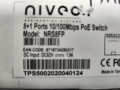 Niveo NRS8FP 8+1 * 10/100 FE Port Switch with 8p PoE (96W) NEW