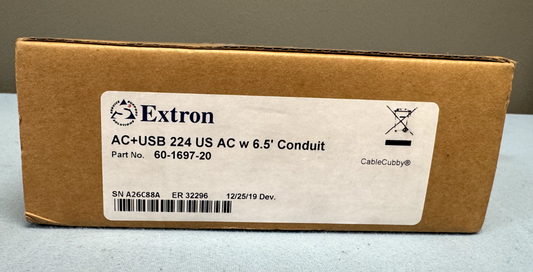 Extron AC+USB 224 US Conduit  Module Cable Cubby Series 2 60-1697-20