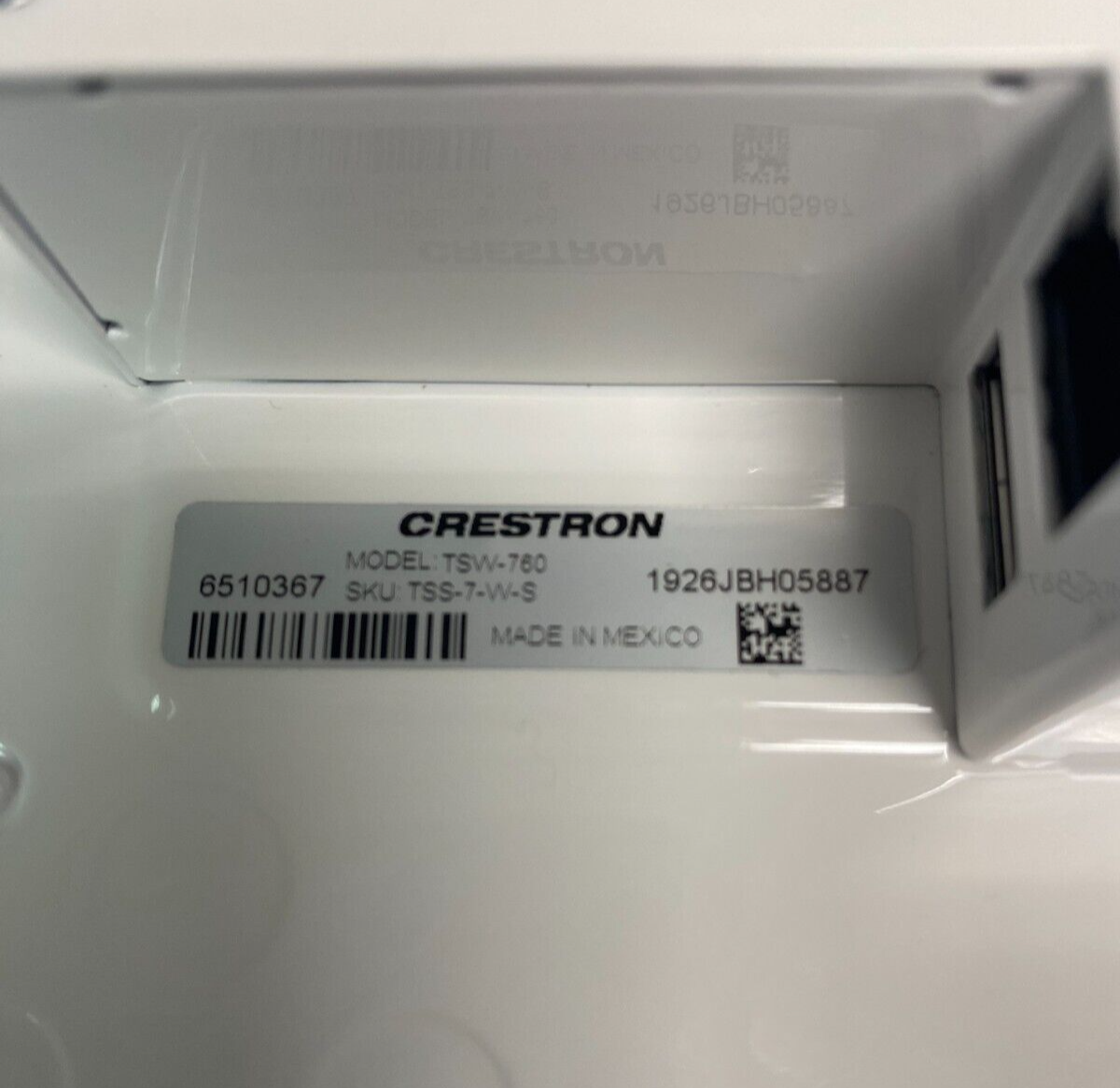 Crestron TSS-7-W-S-LB Kit 7in Room Scheduling Touch Screen 6510484 w/ Light Bar