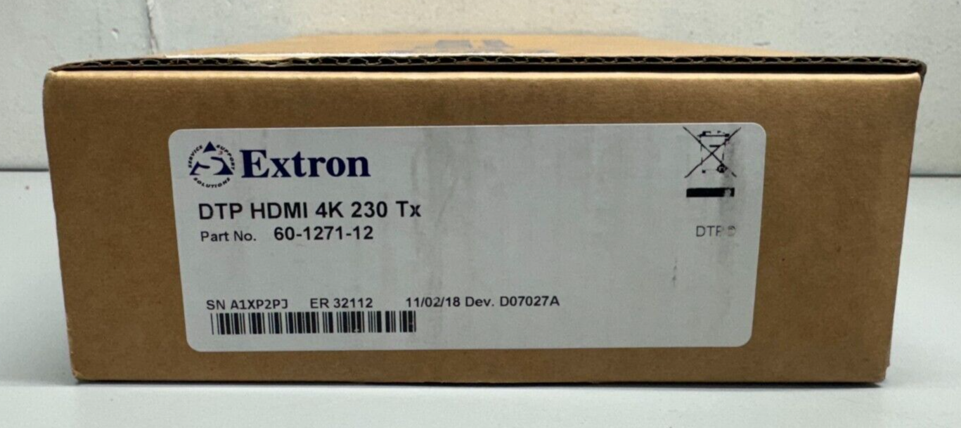 Extron DTP HDMI 4K 230 TX Transmitter 230 feet HDMI Signal  60-1271-12