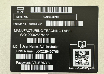 HPE P06963-B21 Proliant DL20 Gen10 4SFF Hot Plug CTO Server