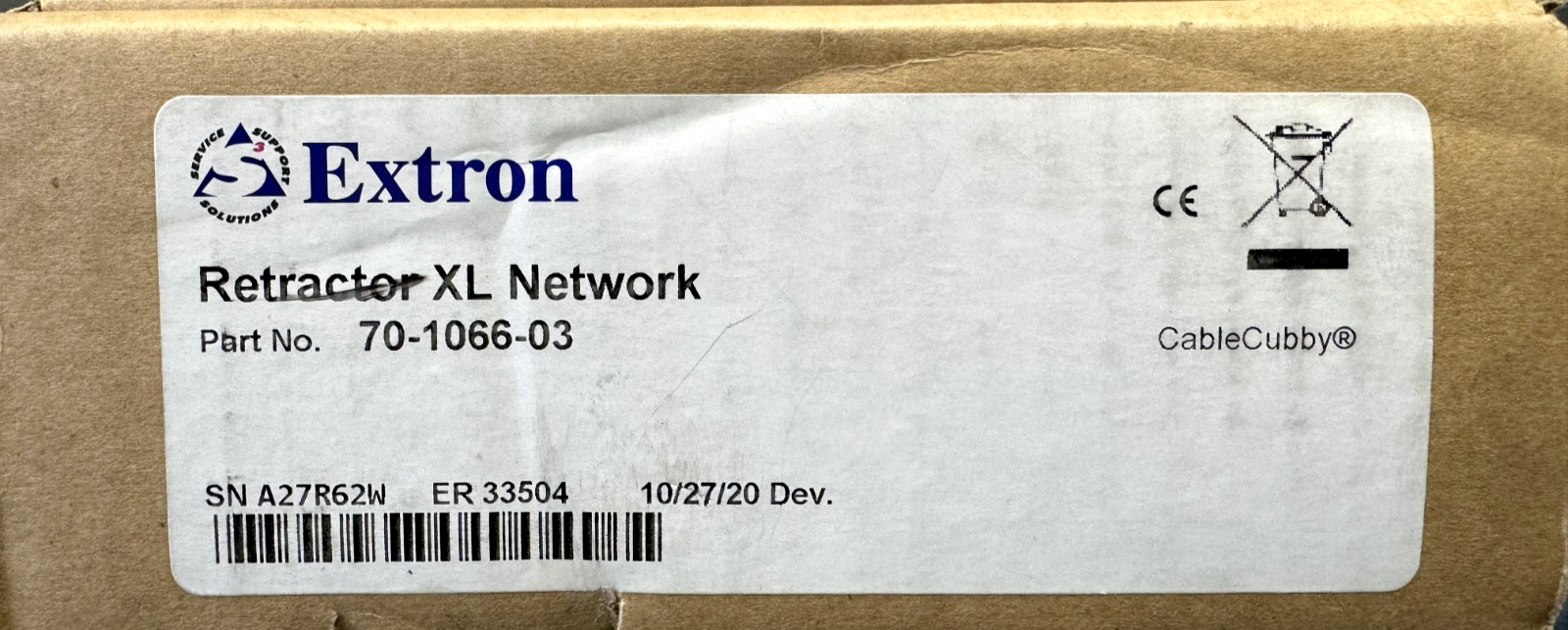 Extron Retractor Series 2 XL Network CAT6e Cable Retraction System 70 ...