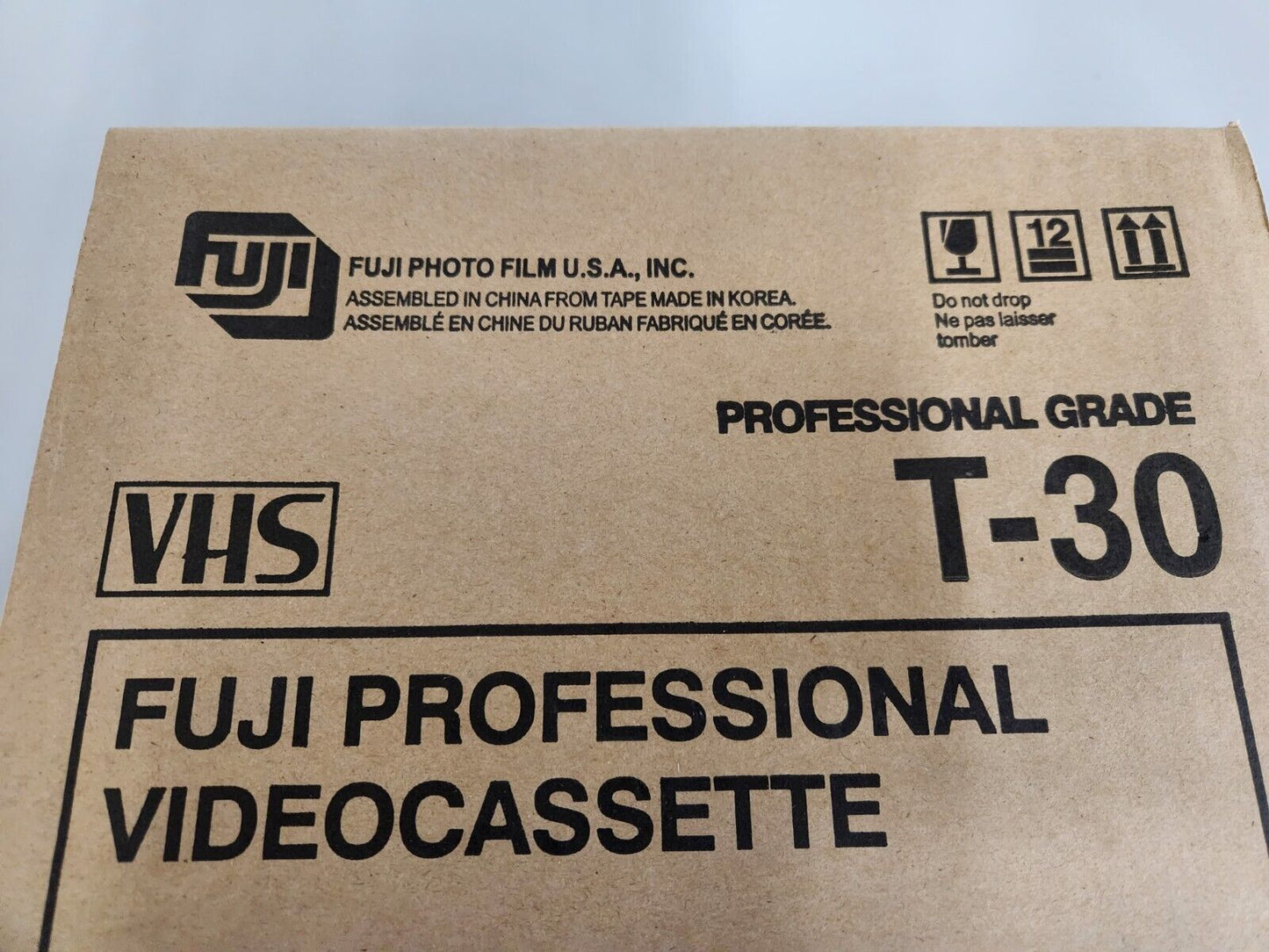 FUJI Blank Professional Grade Videocassette T-30 VHS Tapes PG Series LOT OF 10