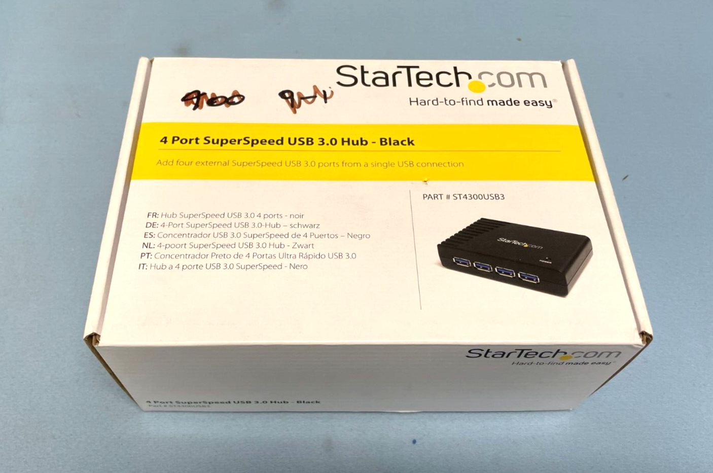 StarTech ST4300USB3 4-Port SuperSpeed USB 3.0 Hub (NEW)