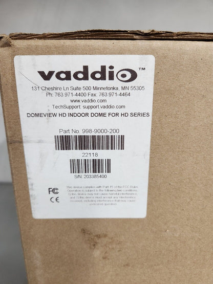 Vaddio DomeVIEW HD Indoor Flush Dome Enclosure RoboSHOT & HD-Series 998-9000-200