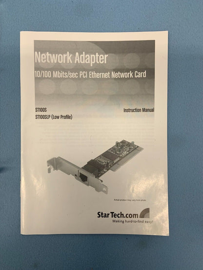 StarTech ST100SLP | 1 Port 10/100 Mbps Ethernet Network Adapter Cards Lot of 8