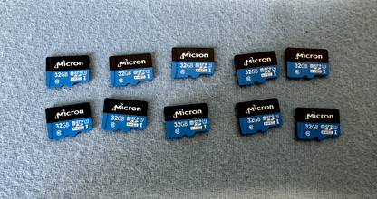 Micron 32GB Industrial Micro SD Cards Lot of 10