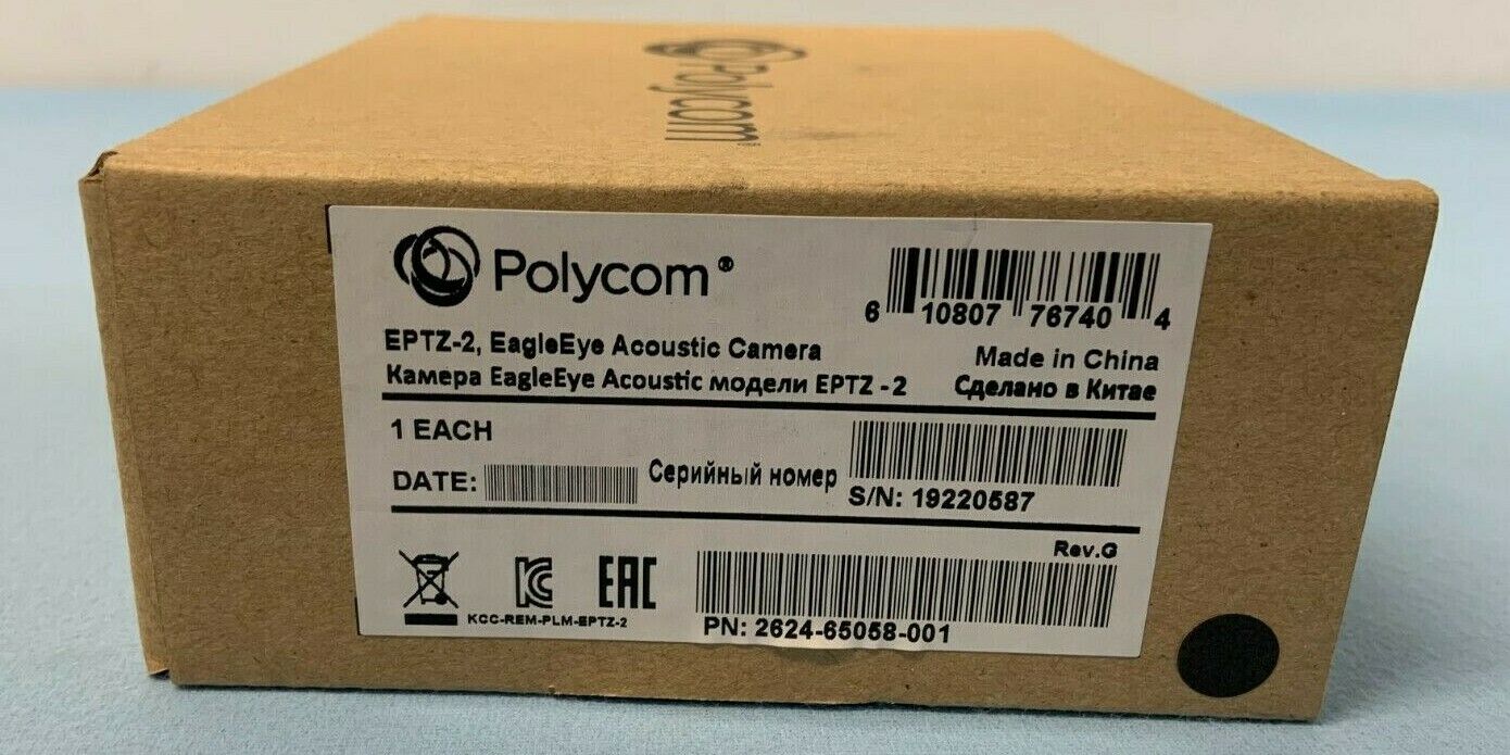 Polycom EagleEye Acoustic EPTZ-2 1080P HD Camera | 2624-65058-001 | New