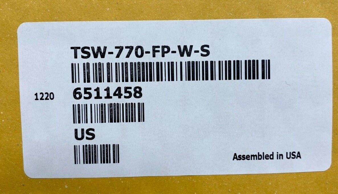 Crestron TSW-770-FP-W-S Face Plate for TSW-770 Series, White Smooth 6511458 NEW