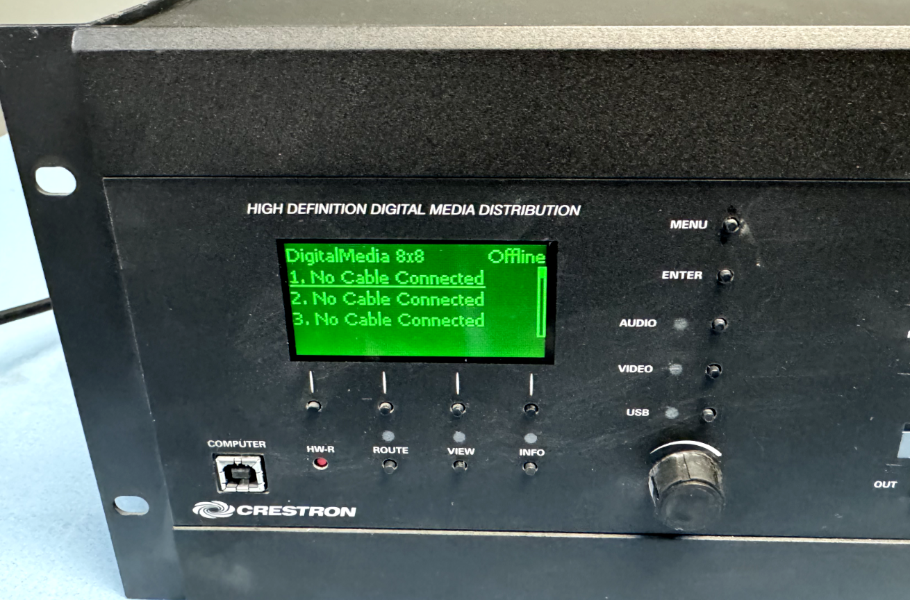 Crestron DM-MD8X8 DigitalMedia Matrix Switcher w/ DMC-4K-HDO DMC-4K-C DMC-4K-HD