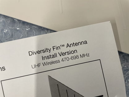 RF Venue DFINW Remote White Diversity Fin Wireless Microphone Antenna w/ Bracket