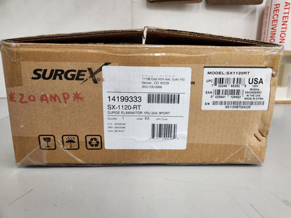 SurgeX SX-1120-RT Rack Mount Surge Eliminator 1RU 20A 9PORT NOB