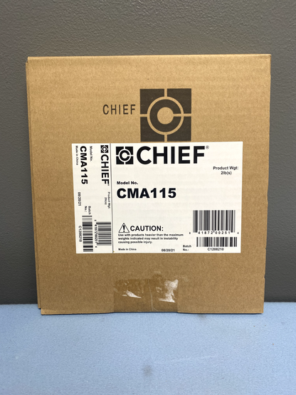 Chief CMA115 6x6" Ceiling Plate with 1.5" NPT Opening Black