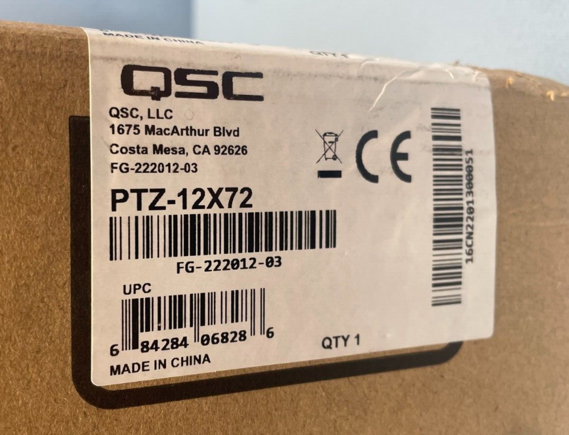 QSC PTZ-12X72 Conference Camera For Q-SYS Platform FG-222012-03 – LPAV