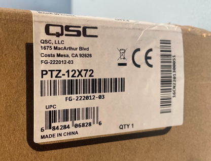 QSC PTZ-12X72 Conference Camera For Q-SYS Platform FG-222012-03