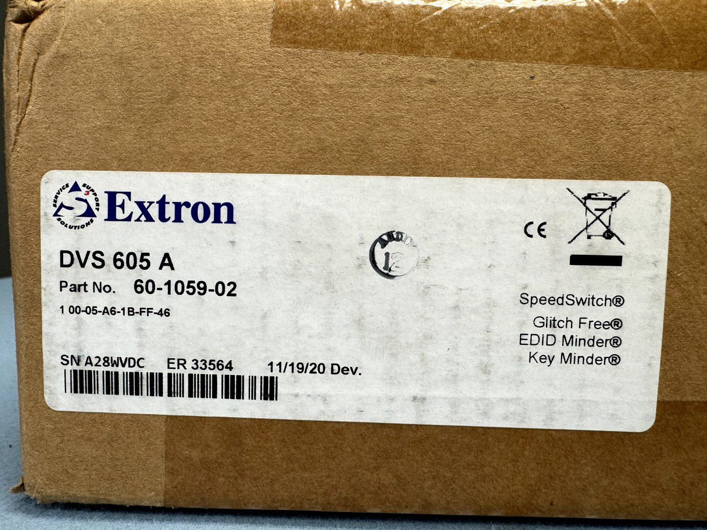 Extron DVS 605 A Five Input HDCP-Compliant Scaler w/ Audio Switching 60-1059-02