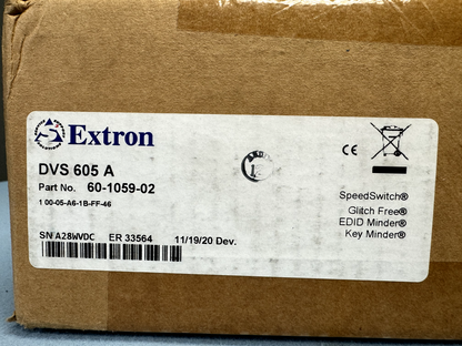 Extron DVS 605 A Five Input HDCP-Compliant Scaler w/ Audio Switching 60-1059-02