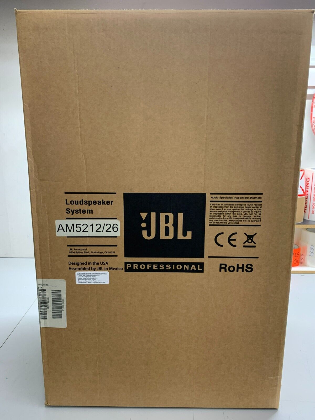 JBL AM5212/26 - Passive/Biamp 2-Way 12" Loudspeaker System (Black)