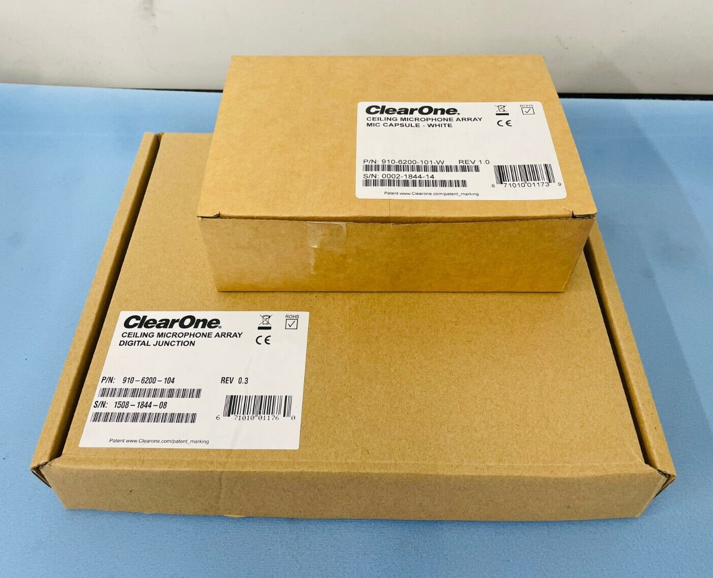 ClearOne Ceiling Mic Capsule 910-6200-101-W and Digital Junction 910-6200-104