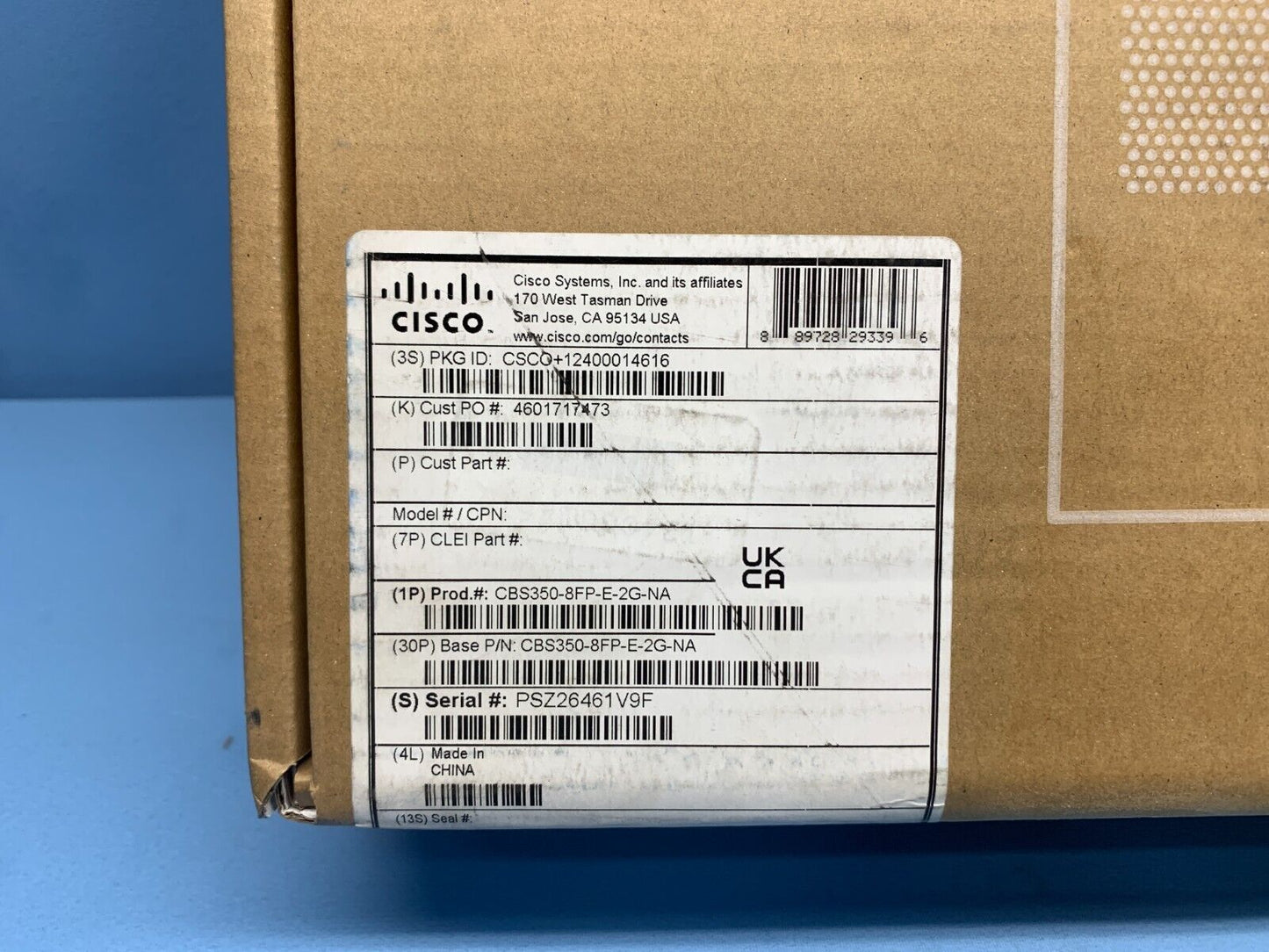 Cisco CBS350-8FP-E-2G Managed Switch, 8 Port GE, Full PoE, Ext PS, 2x1G Combo