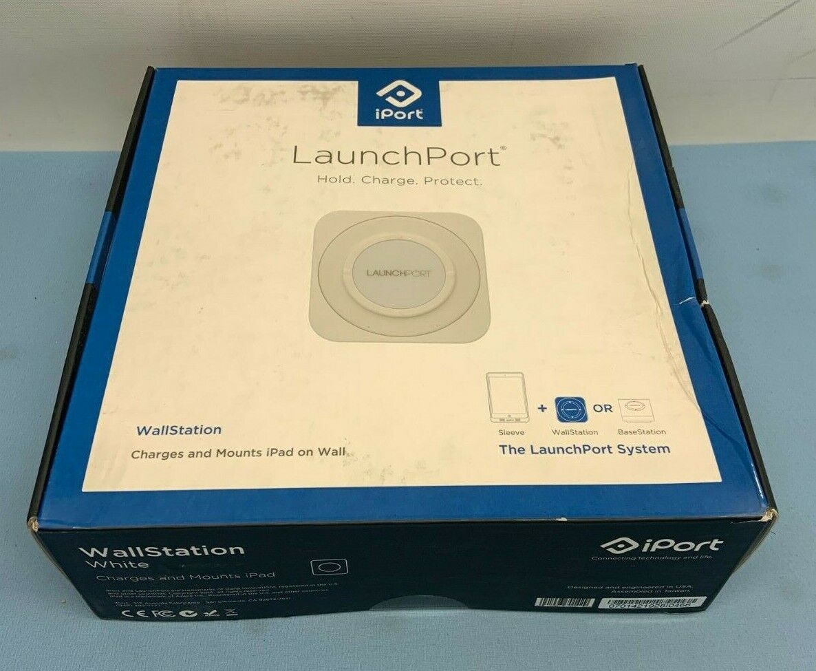 iPort LaunchPort WallStation Magnetic Mount & Charger for iPad - White - 70142